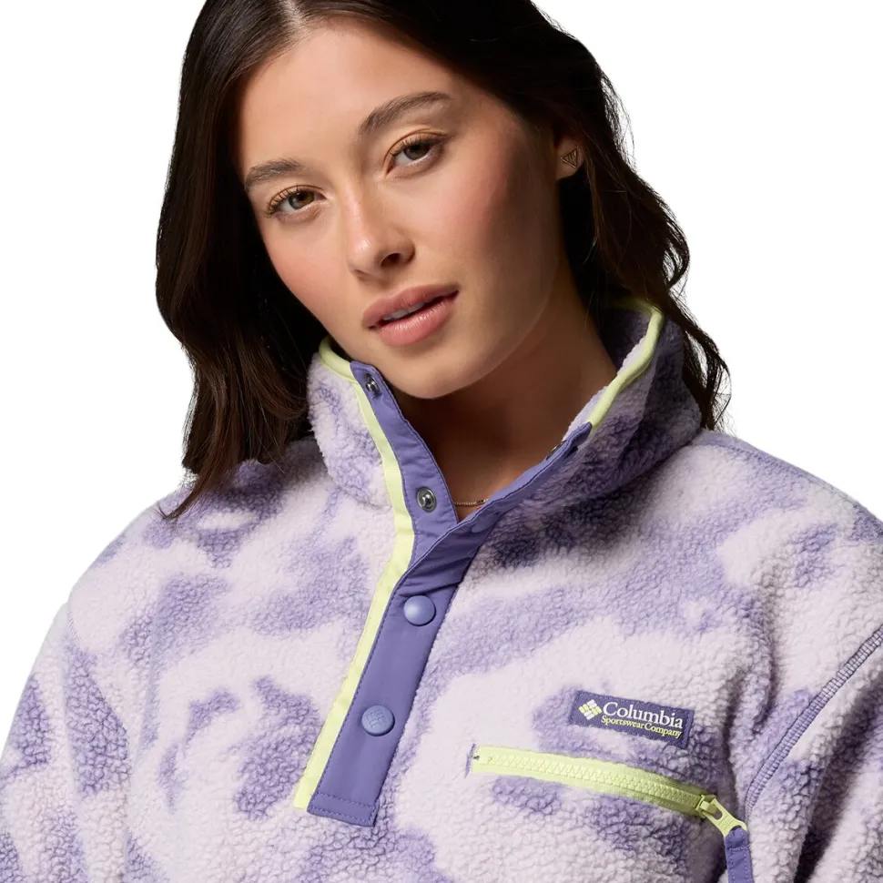 Helvetia II Printed Cropped 1/2-Snap Pullover - Women's