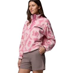 Helvetia II Printed Cropped 1/2-Snap Pullover - Women's
