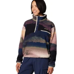 Helvetia II Printed Cropped 1/2-Snap Pullover - Women's