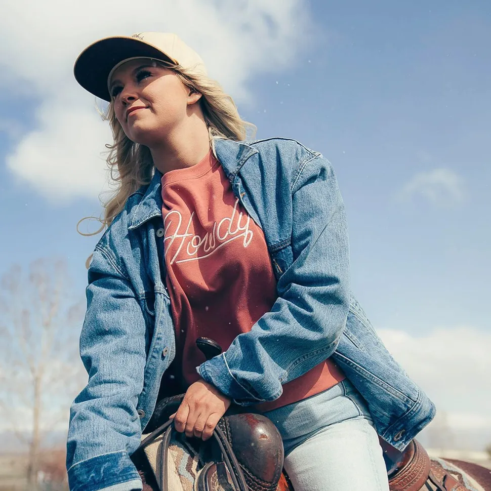 Howdy Drop Shoulder Sweatshirt - Women's