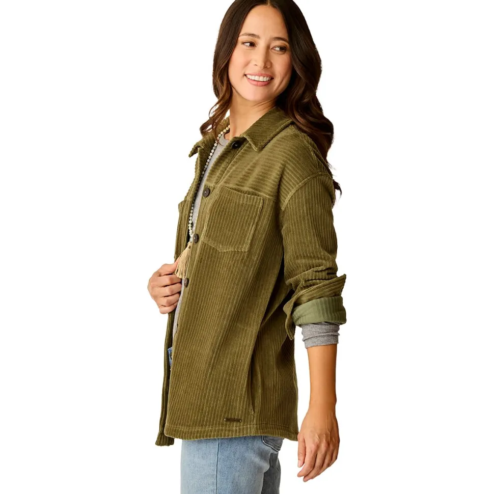 Hudson Stretch Cord Shacket - Women's