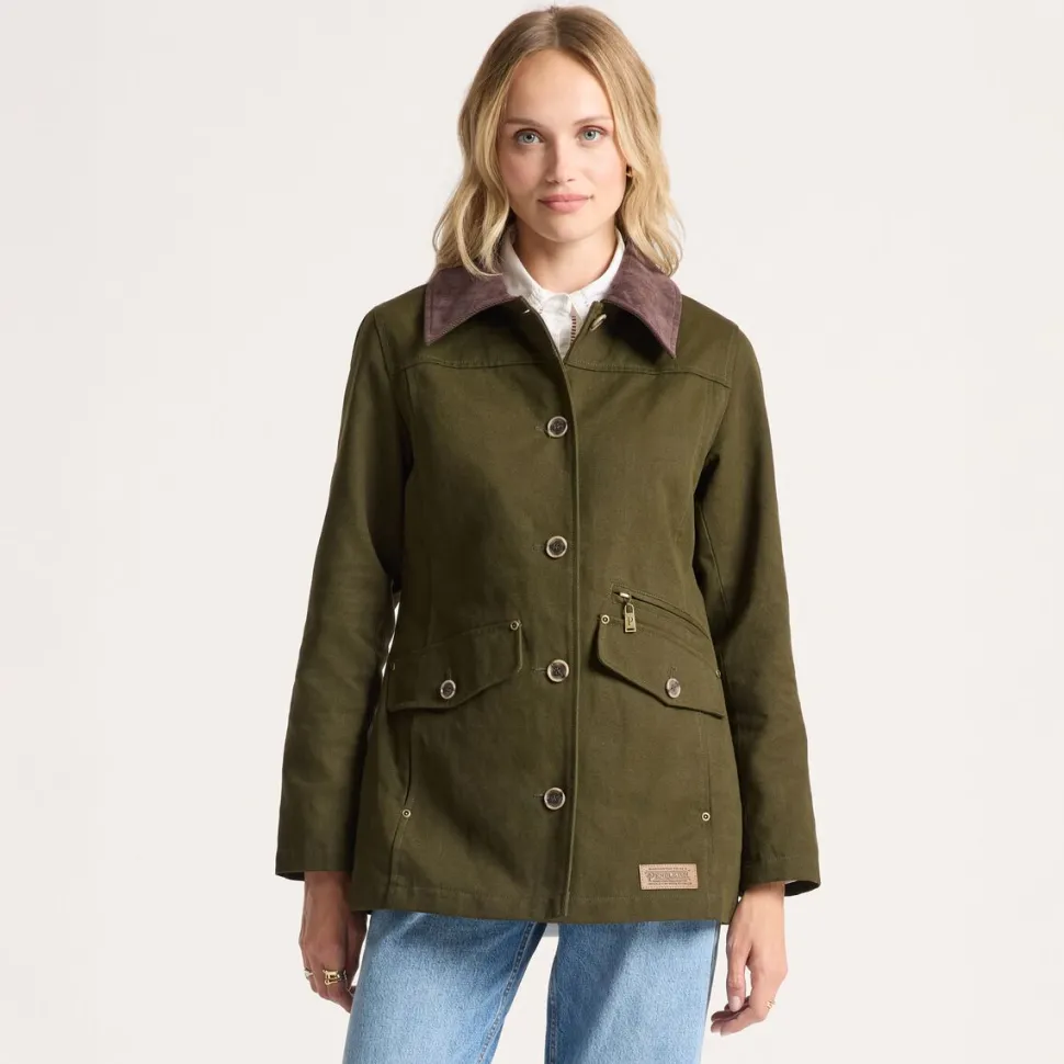 Judith Corduroy Collar Field Coat - Women's