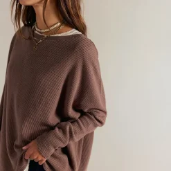 Latte Blues Thermal Solid Top - Women's
