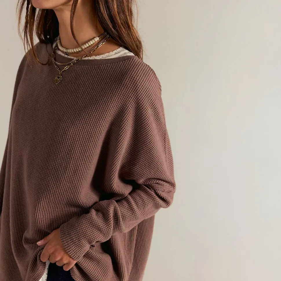 Latte Blues Thermal Solid Top - Women's