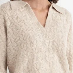 Lexie V-Neck Collared Jumper - Women's