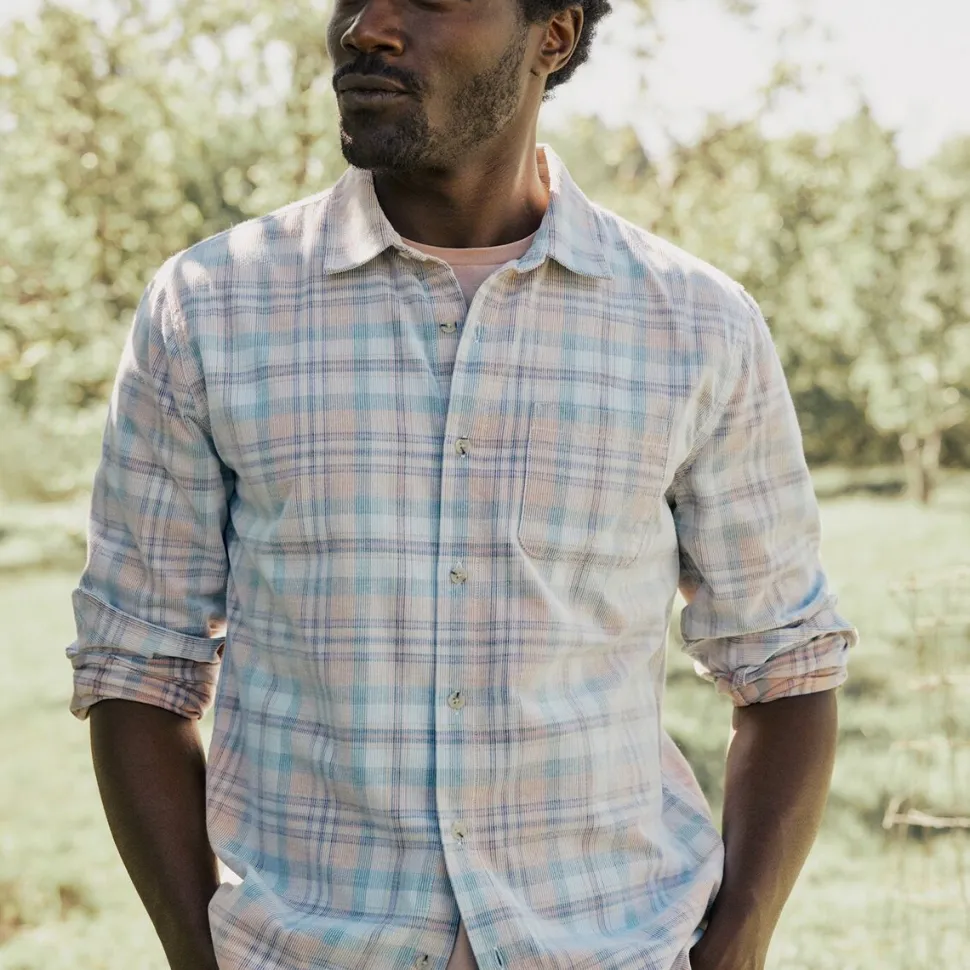 Lightweight Plaid Cord Shirt - Men's