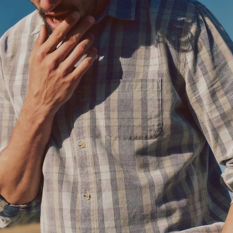 Lightweight Plaid Cord Shirt - Men's