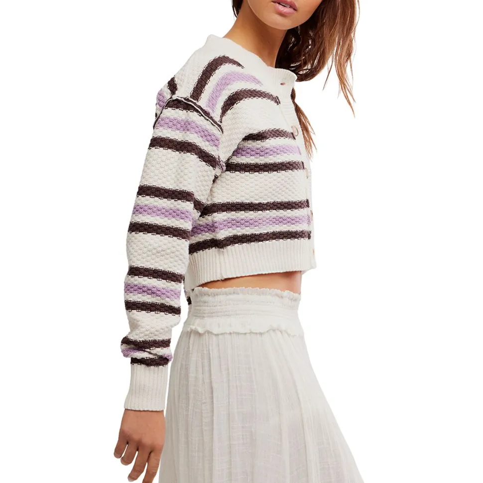 Lila Stripe Cardi - Women's