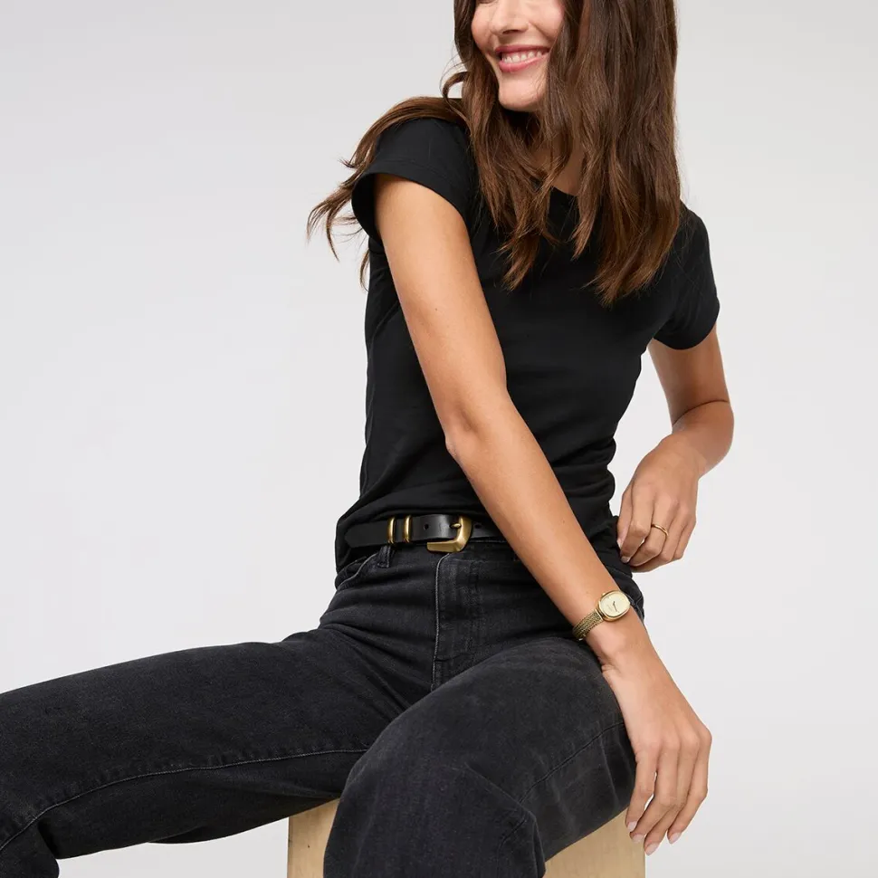 Midweight Performance Denim HighRise Wide Leg Pant - Women's