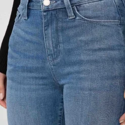 No Sweat Denim High Rise Slim Straight Pant - Women's