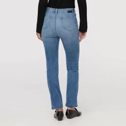 No Sweat Denim High Rise Slim Straight Pant - Women's