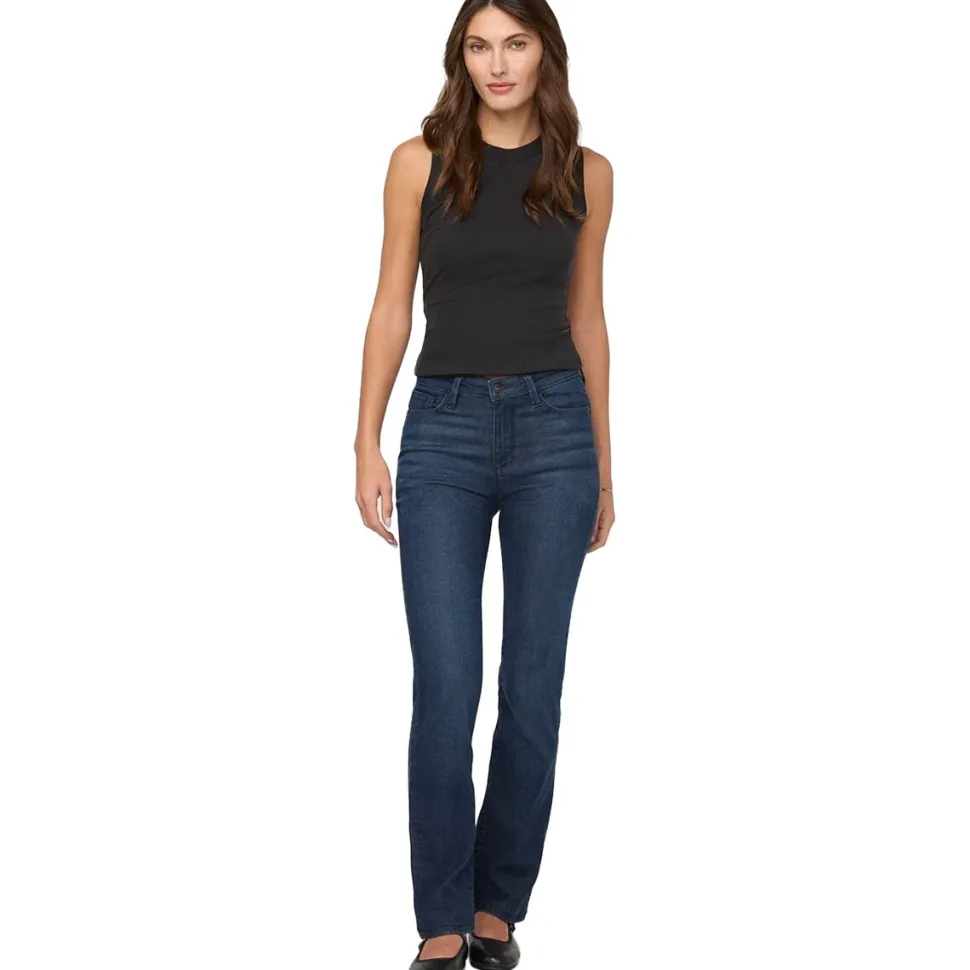 No Sweat Denim High Rise Slim Straight Pant - Women's