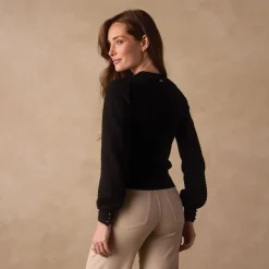 Olivia Pointelle Crew Sweater - Women's
