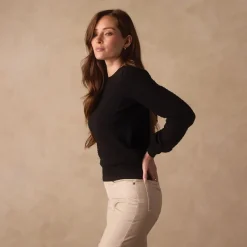 Olivia Pointelle Crew Sweater - Women's