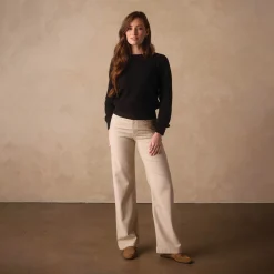 Olivia Pointelle Crew Sweater - Women's