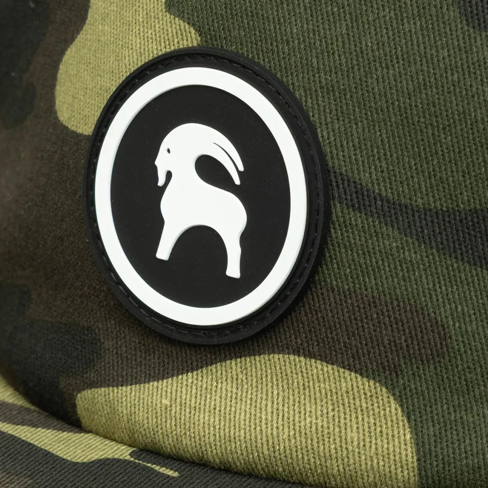 Patch Goat Flat Brim Hat