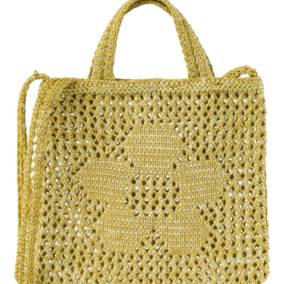 Raffia Flower Mini Bag