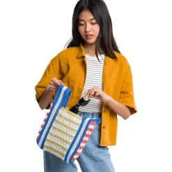 Raffia Stripe Mini Bag