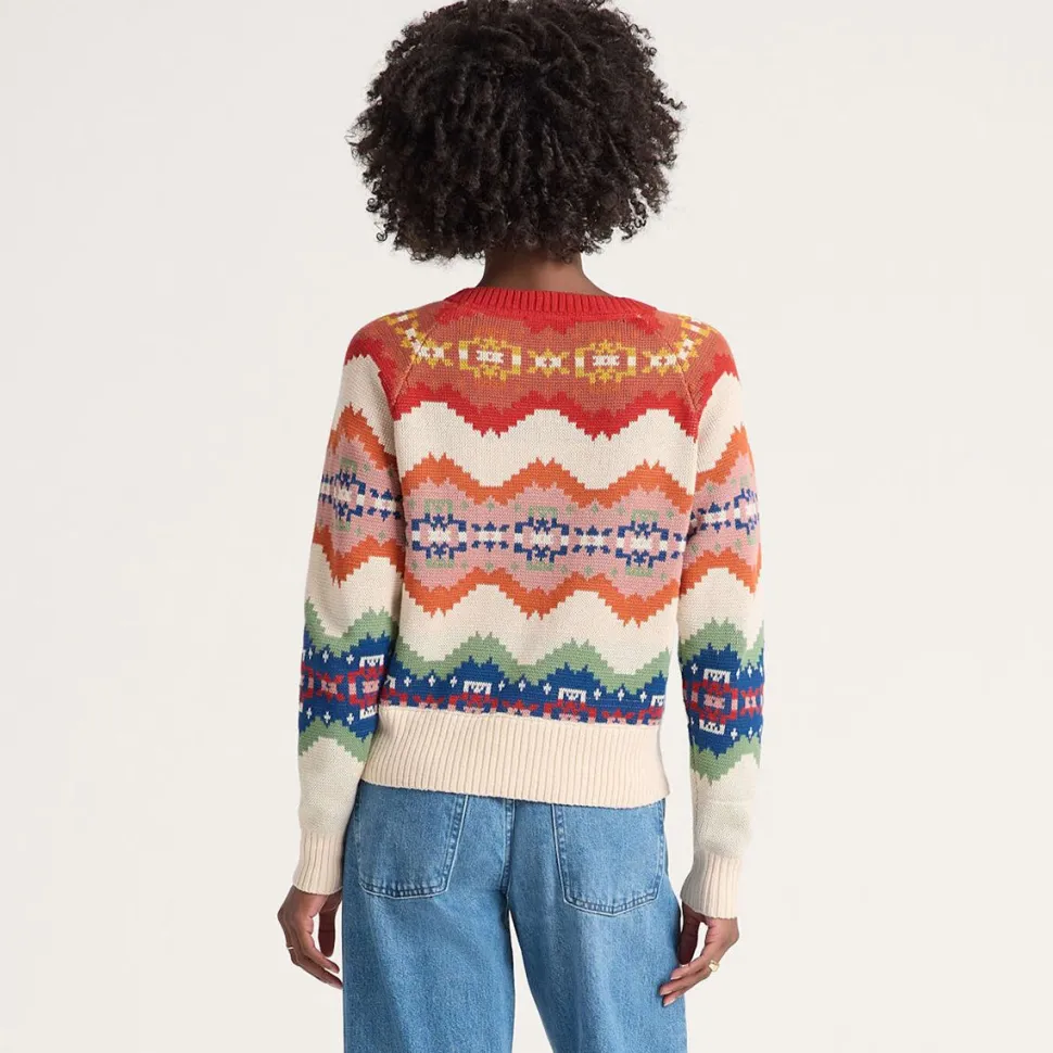Raglan Cotton Graphic Sweater - Women's