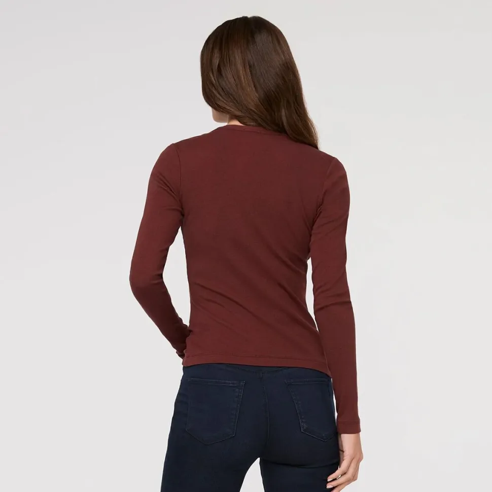 Ribbed Pima Fitted Button Down Top - Women's