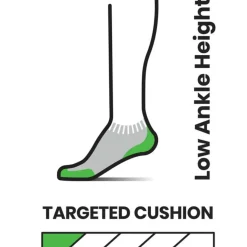 Run Targeted Cushion Stripe Low Ankle Sock - Women's