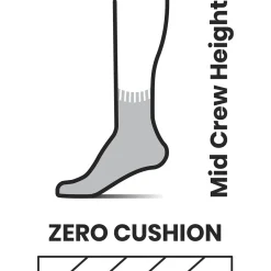 Run Zero Cushion Mid Crew Pattern Sock