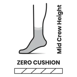 Run Zero Cushion Mid Crew Pattern Sock