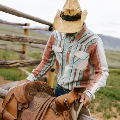 Serape Pearl Snap Long-Sleeve Shirt - Men's