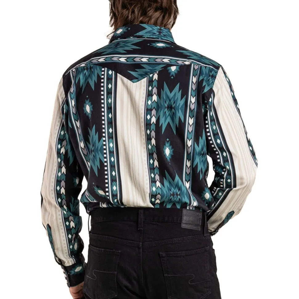Serape Pearl Snap Long-Sleeve Shirt - Men's