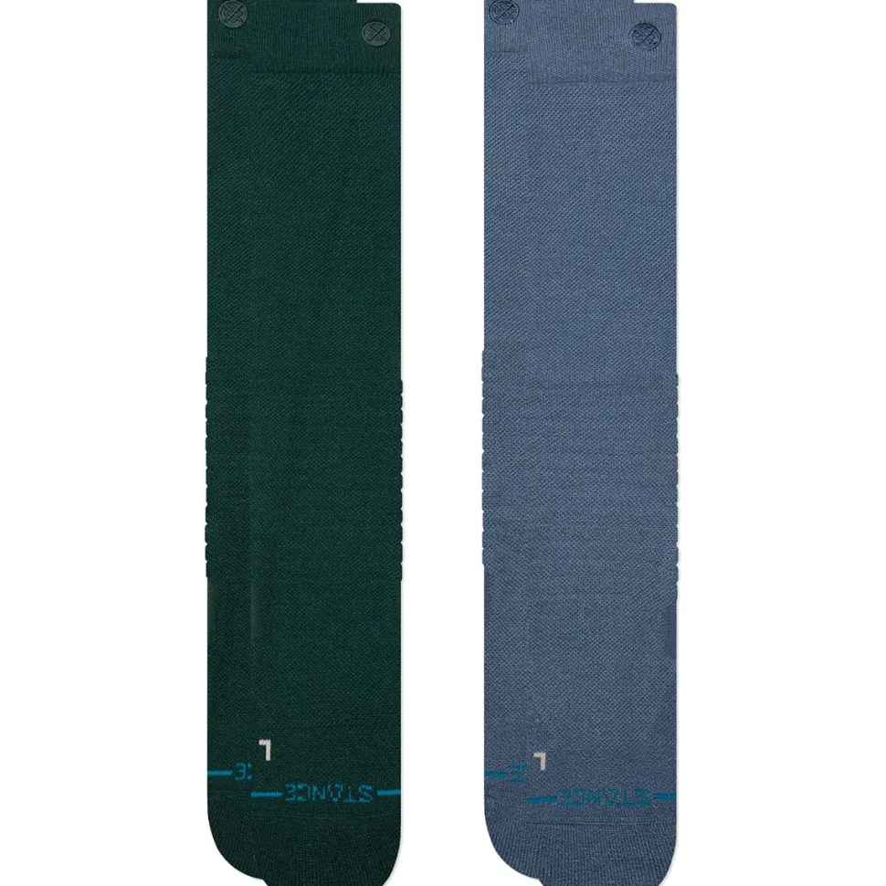 Solid Mid Poly Snow Sock - 2-Pack
