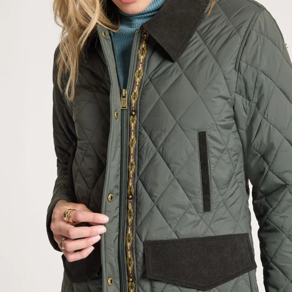 Sun River Corduroy Accent Field Coat - Women's