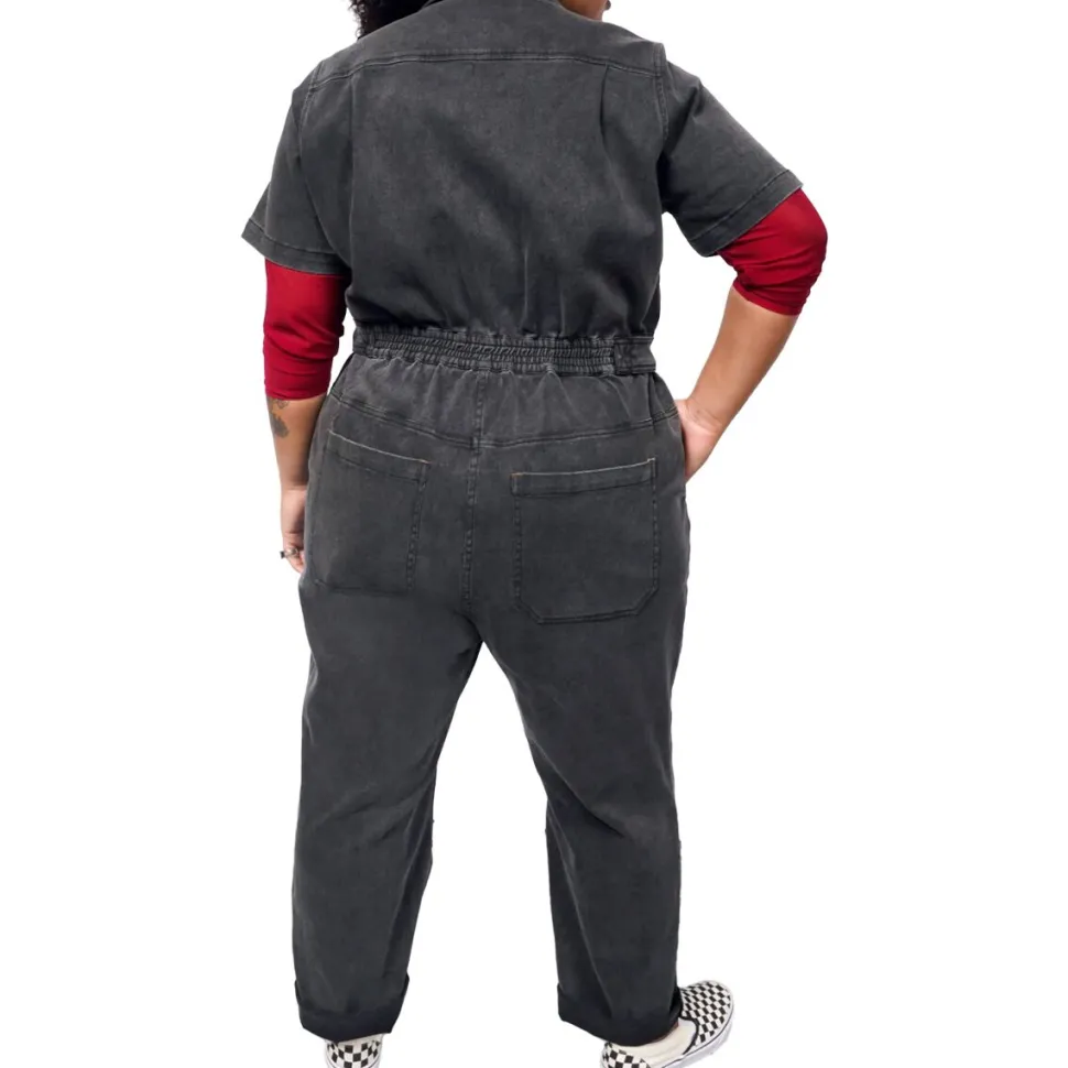 The Essential Short-Sleeve Denim High Waisted Coverall