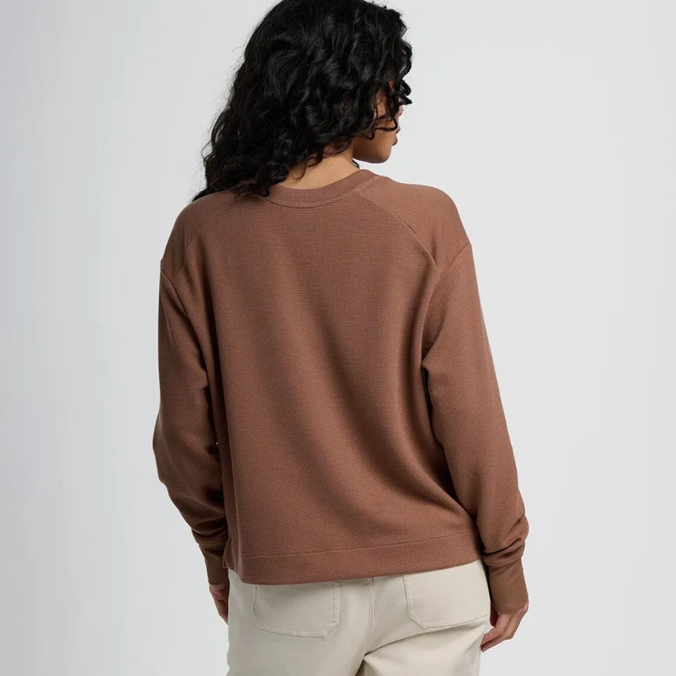Waffle Long-Sleeve Henley Top - Women's