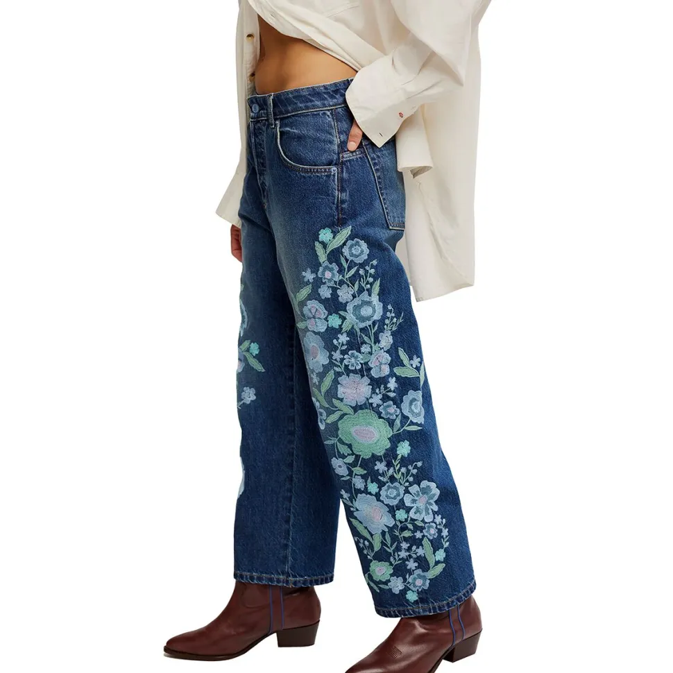 Willow Floral Embroidered Pant - Women's
